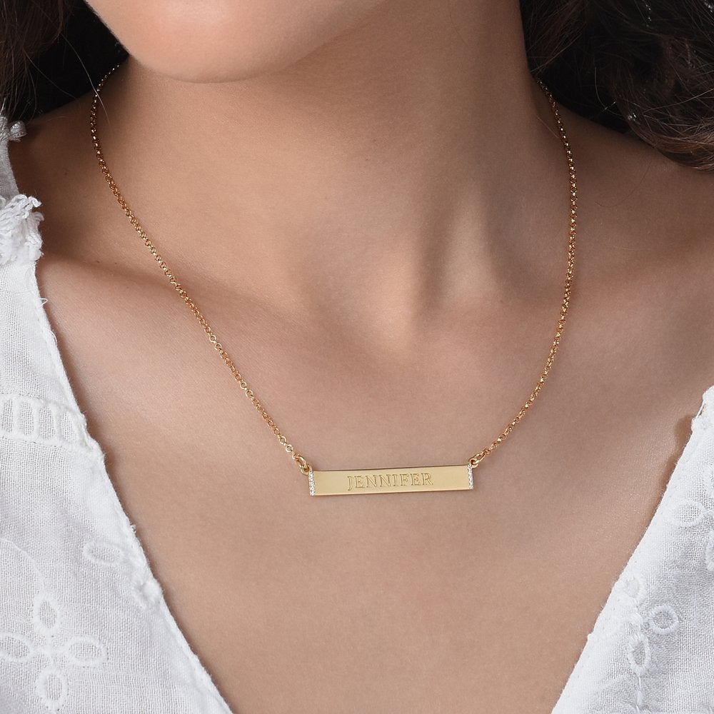 BAR/PLATE NECKLACES - Grace