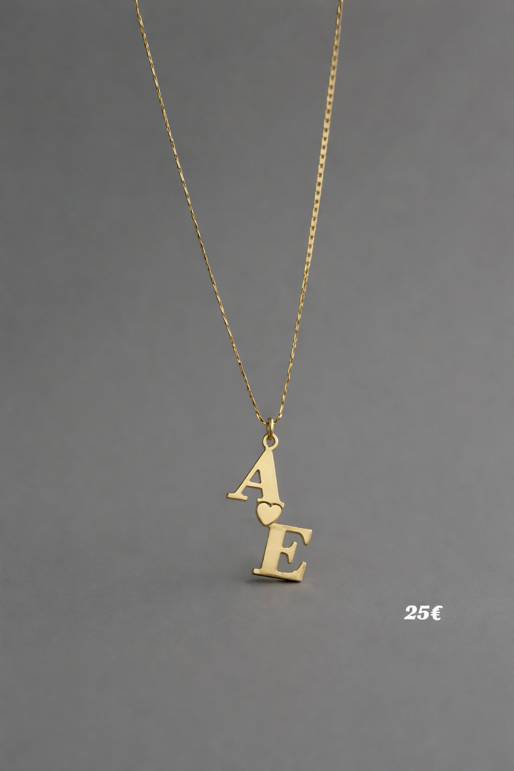 Twin Initial Charm Necklace