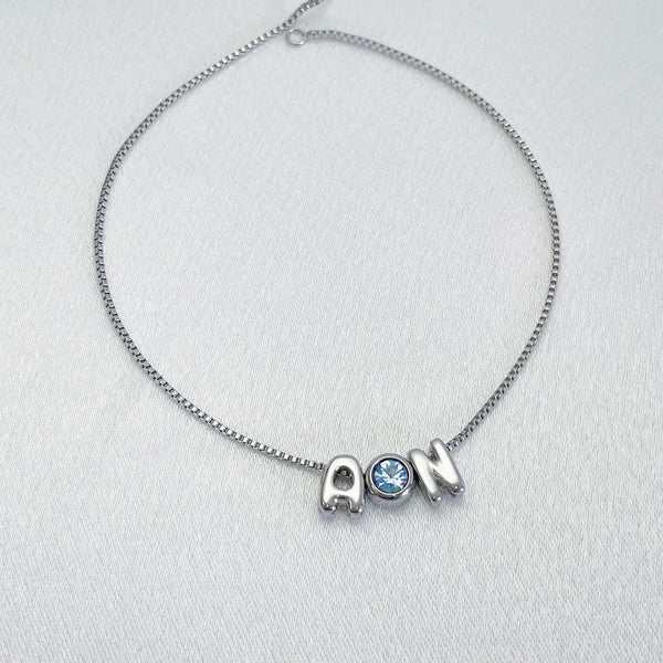 Custom Initial & Birthstone Bracelet