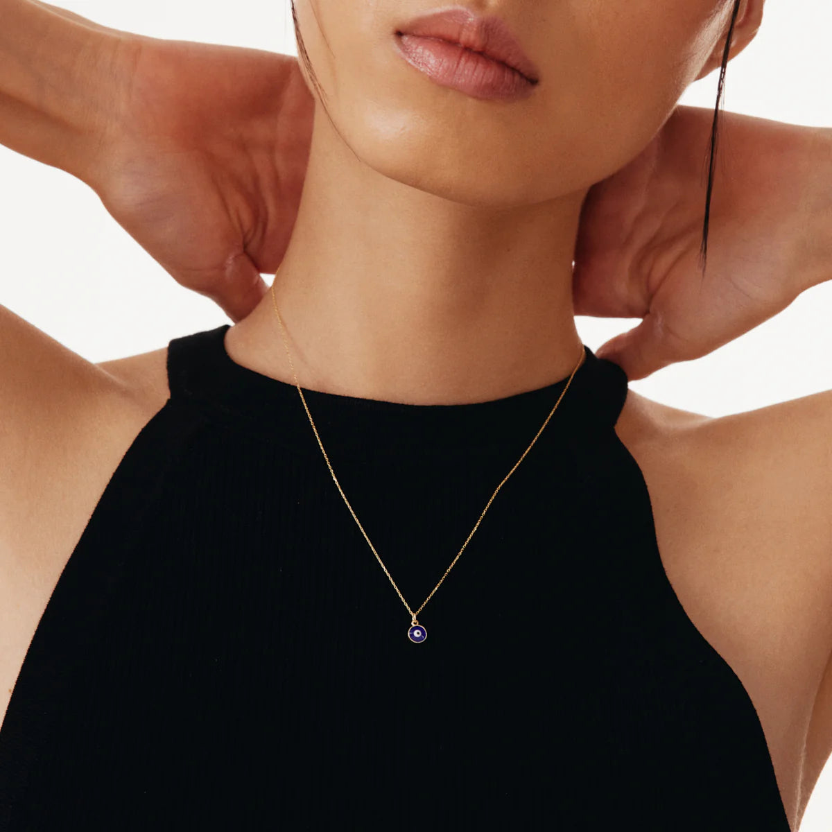 Minimal Evil Eye Necklace - Grace