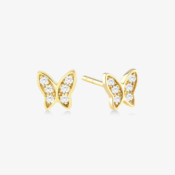 Diamond Butterfly Earrings - Grace