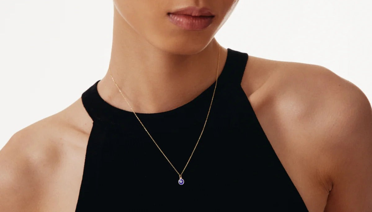 Minimal Evil Eye Necklace - Grace