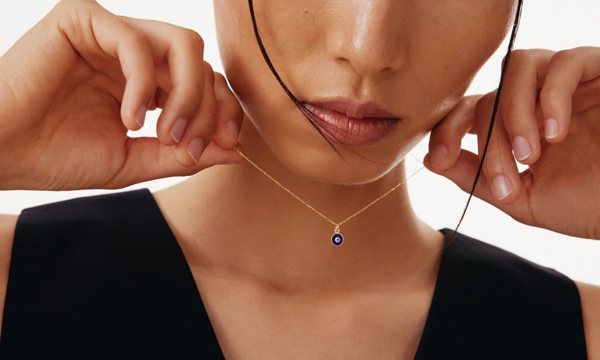 Minimal Evil Eye Necklace - Grace