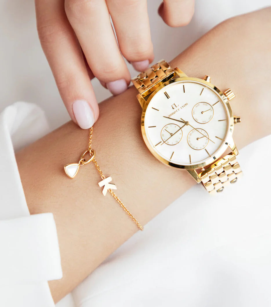 Serene Spark Initial Bracelet