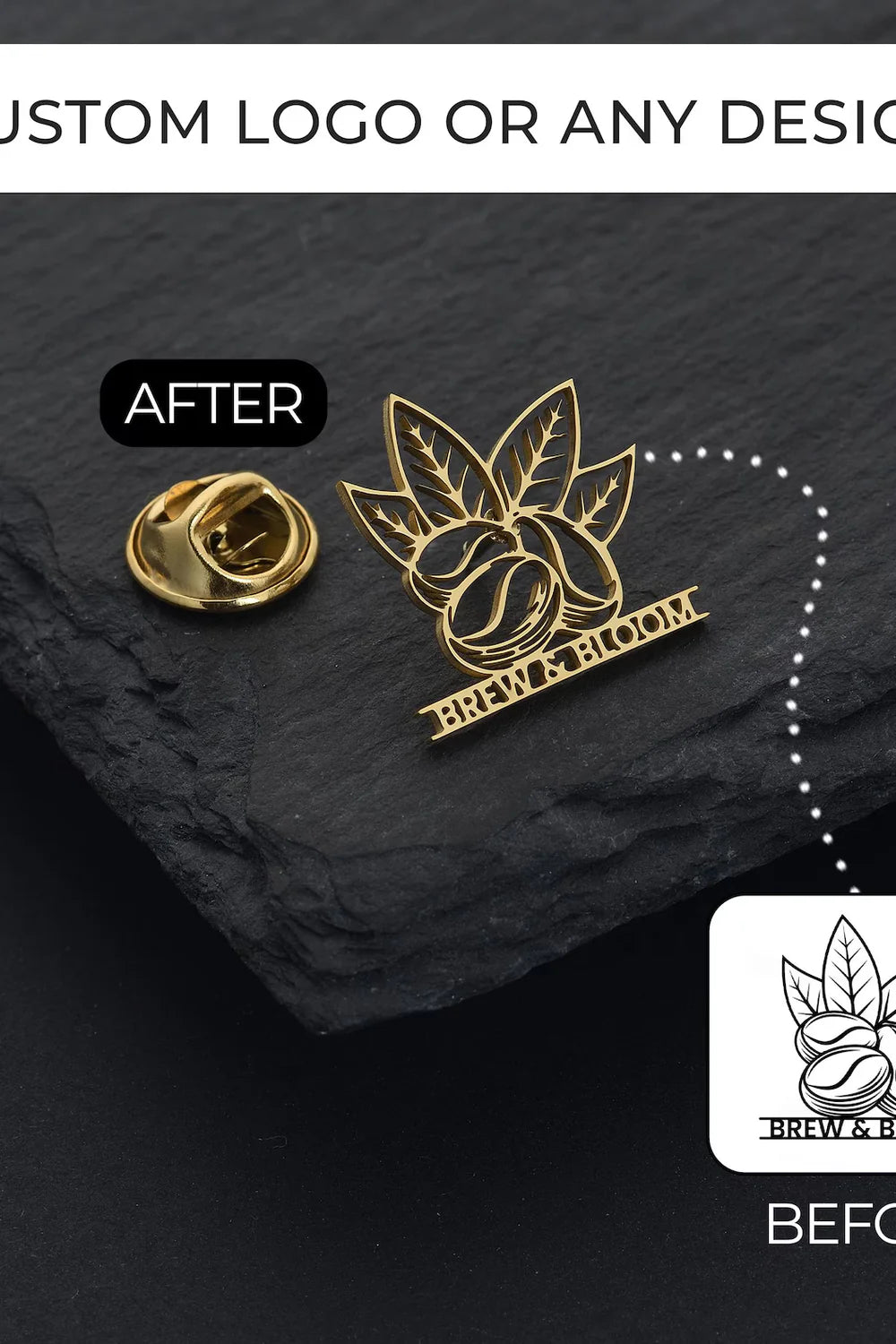 Contour Cut Logo Pin