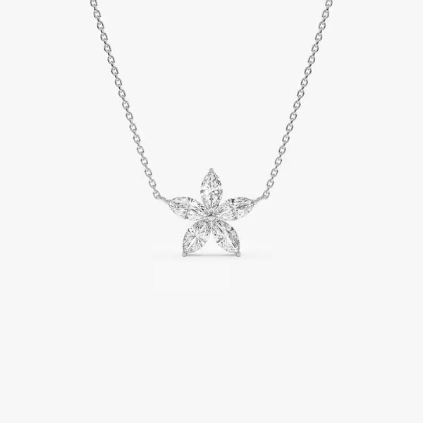 Solitaire Flower Necklace