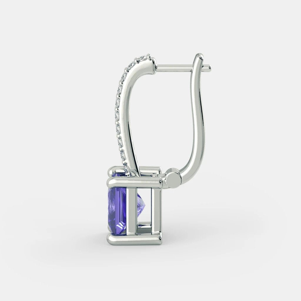 Amethyst Elegance Hoop Earrings - Grace