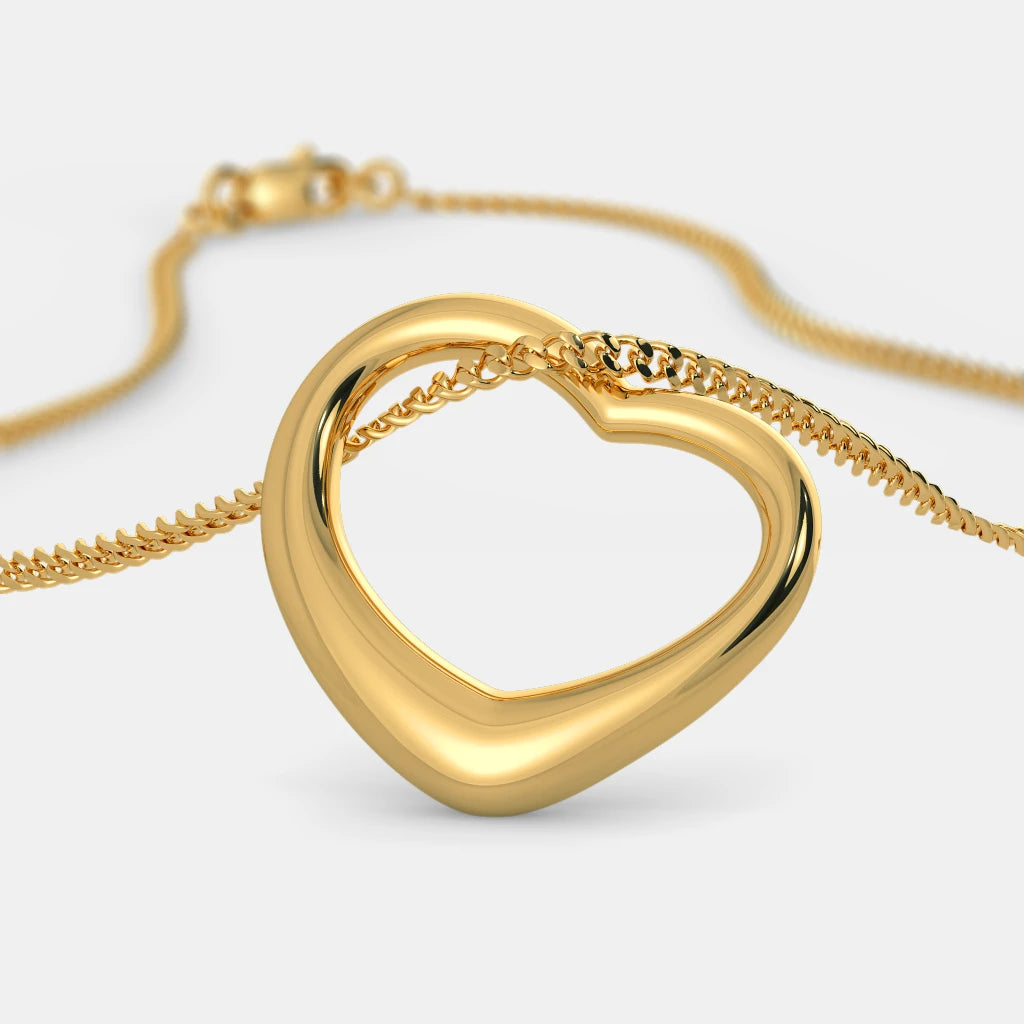 The Kiss Heart Necklace - Grace