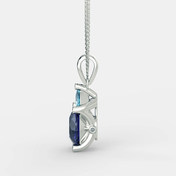DIANA BLUE SAPPHIRE NECKLACE - 925 SILVER - Grace