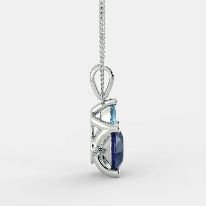 DIANA BLUE SAPPHIRE NECKLACE - 925 SILVER - Grace