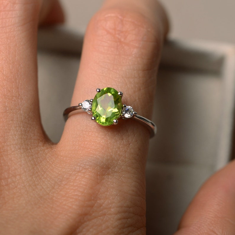 Oval Peridot Ring - Grace