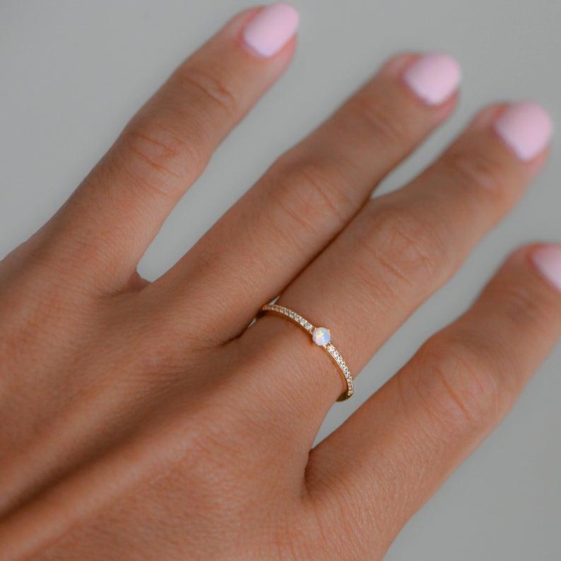 MINIMALIST OPAL RING - Grace