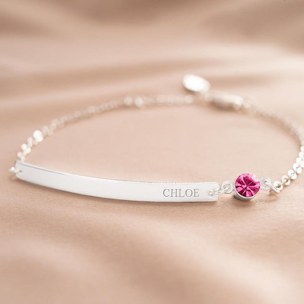 Diamond Bar Personalized Bracelet - Grace