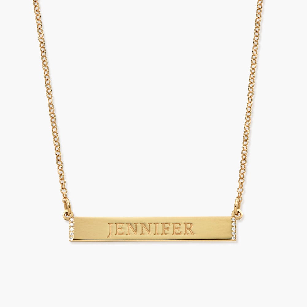PLATE NECKLACE WITH CUBIC ZIRCON - Grace