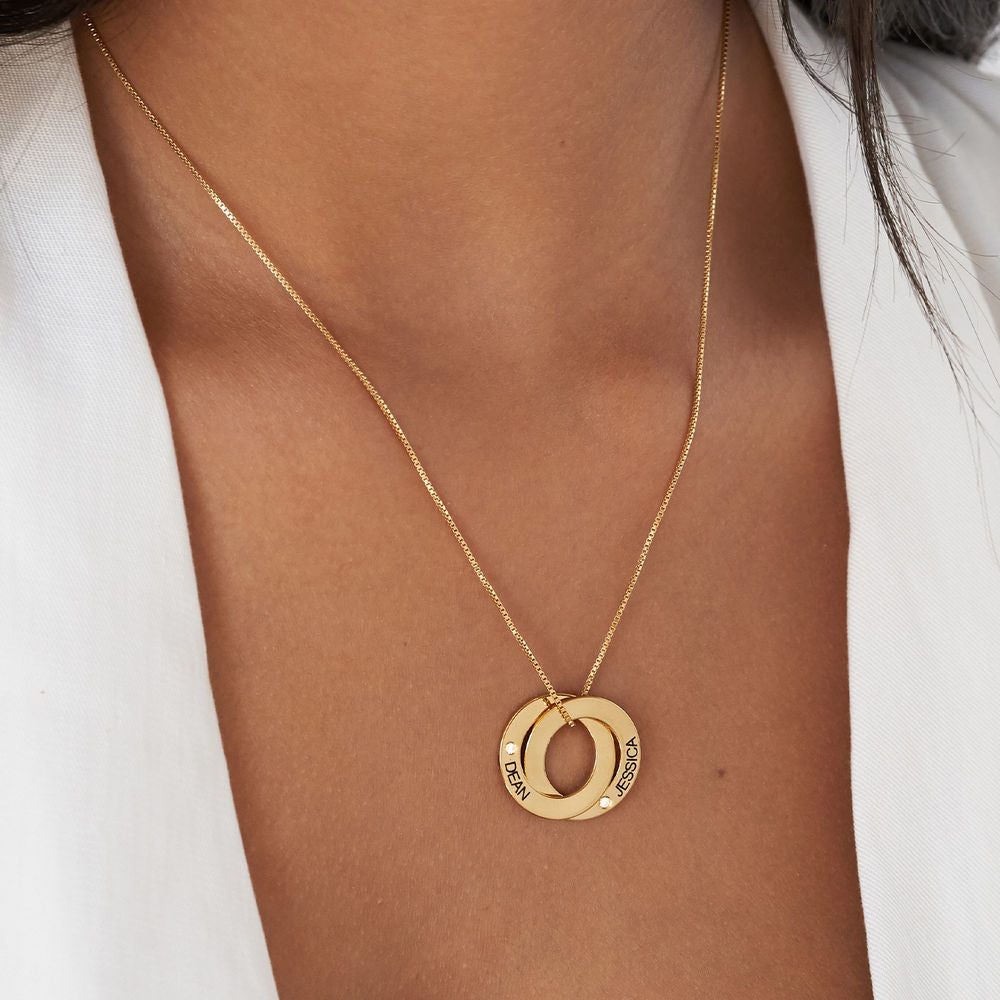 DIAMOND DOUBLE RING NECKLACE - Grace