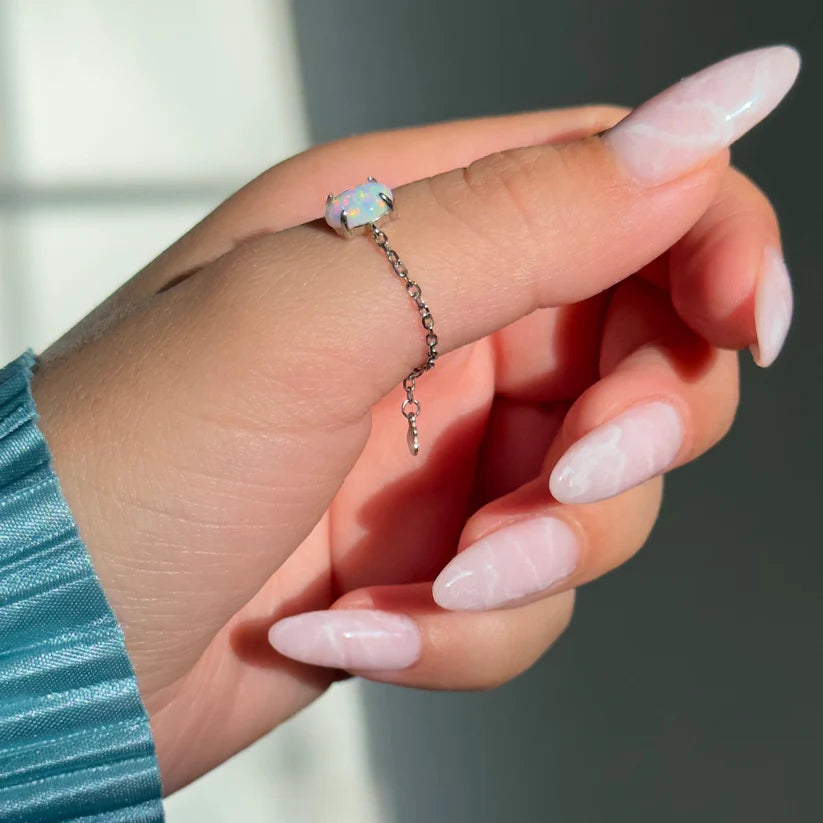 White Fire Ring (Opal)