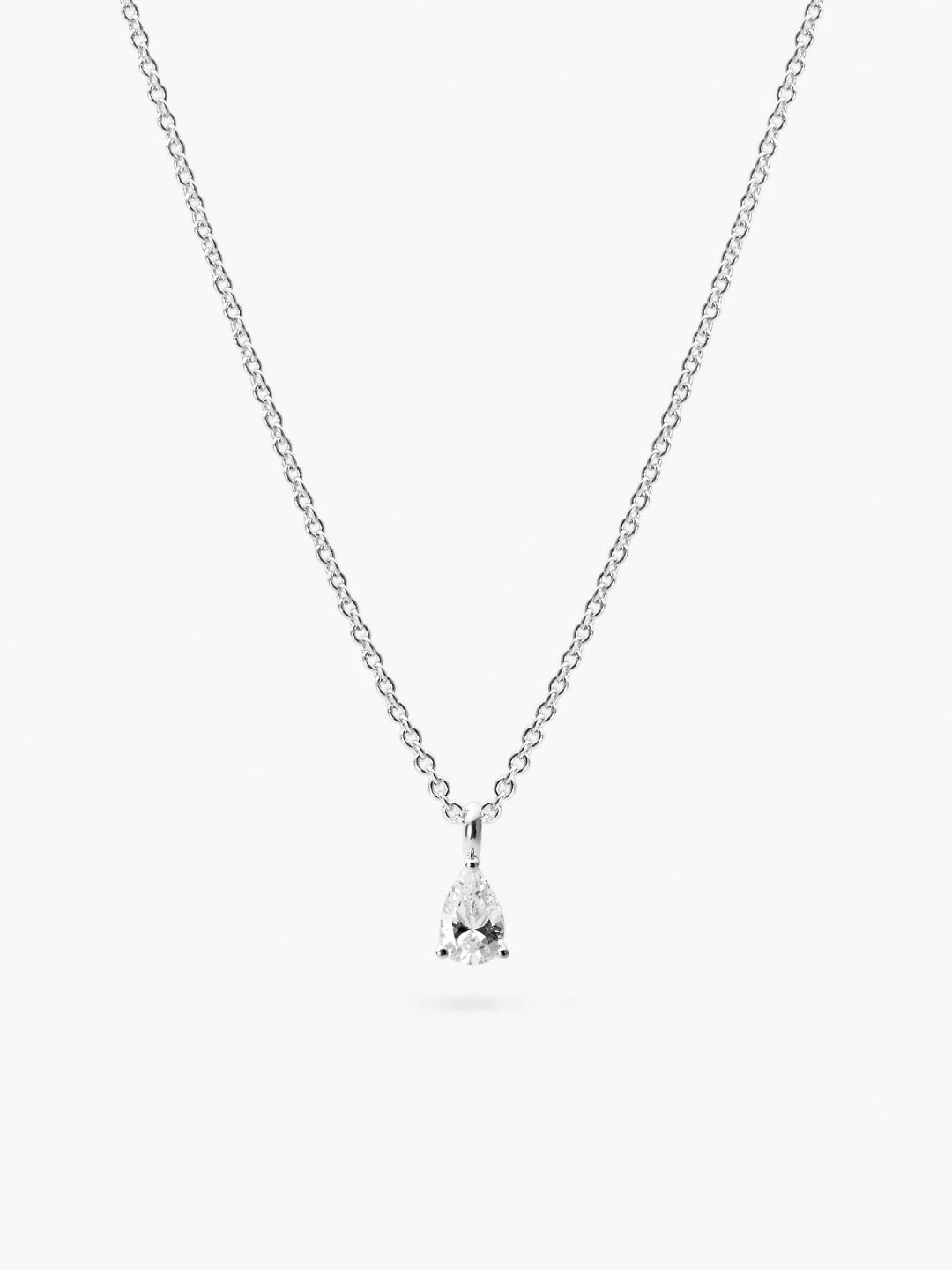 Pear Solitaire Necklace - Grace