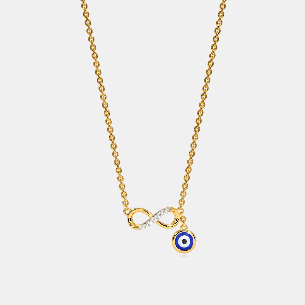 Evil eye infinity necklace