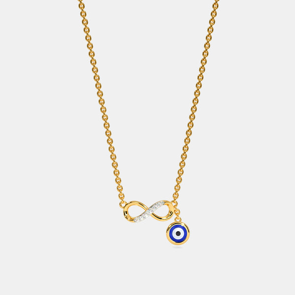 Evil eye infinity necklace