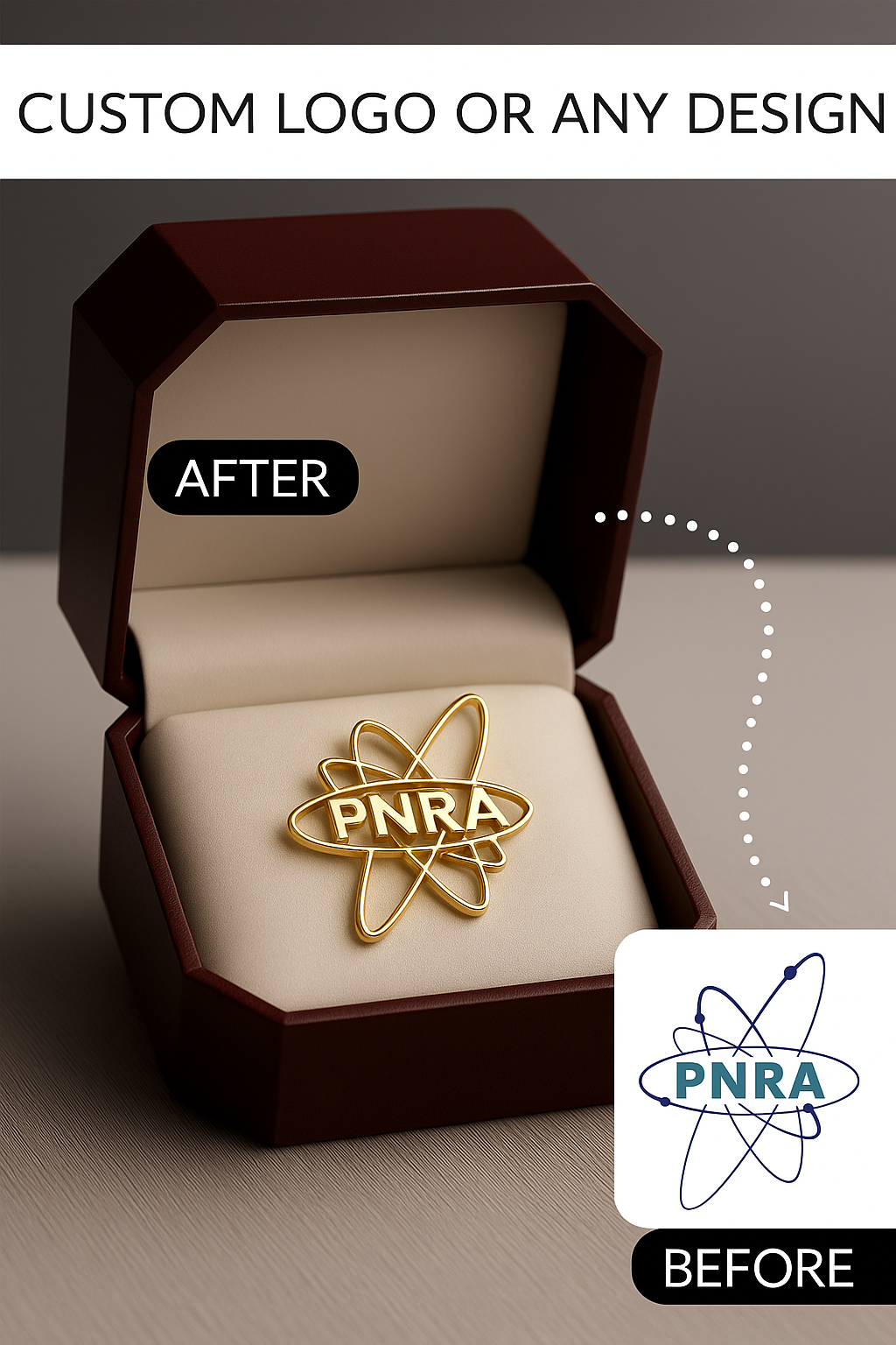 Contour Cut Logo Pin