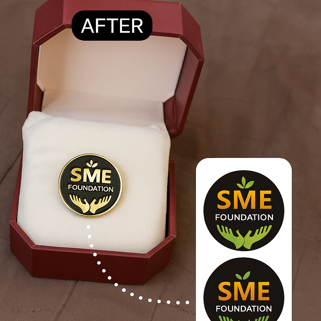 Contour Cut Logo Pin