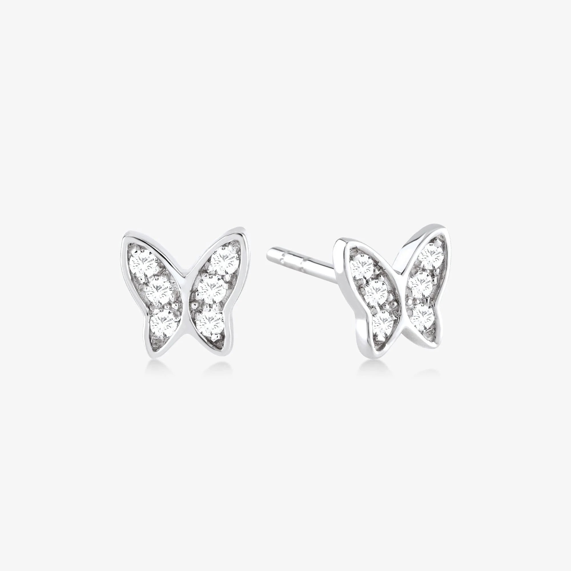 Diamond Butterfly Earrings - Grace