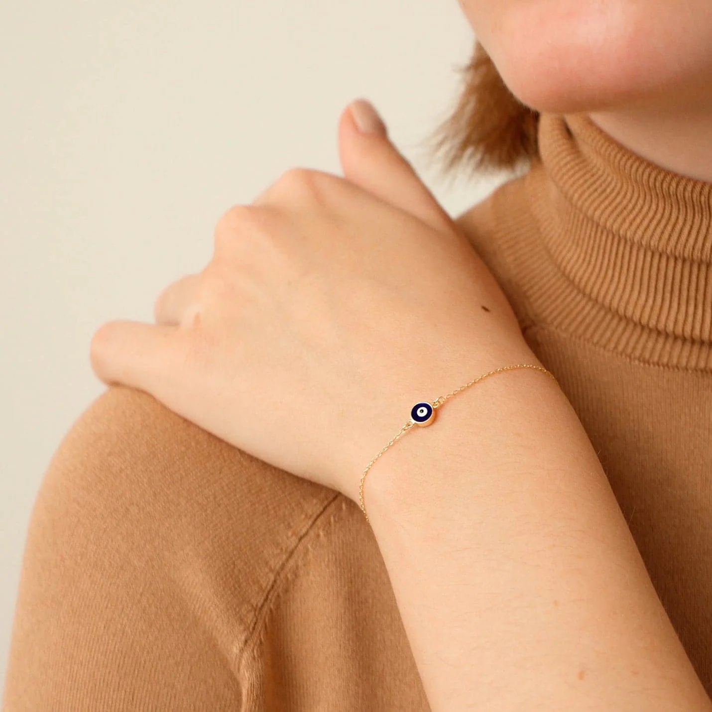 Minimal Evil Eye Bracelet - Grace