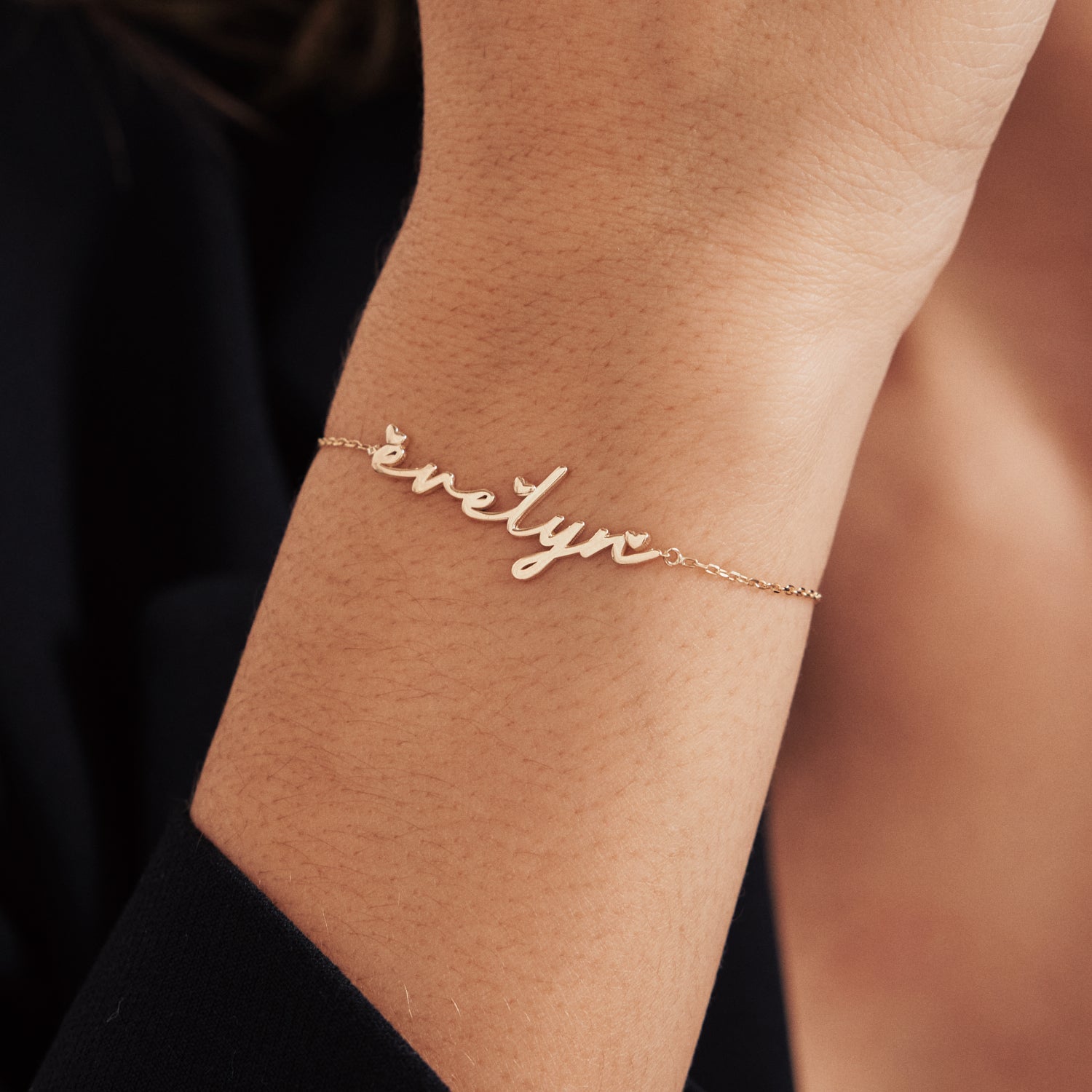 Cursive Heart Bracelet