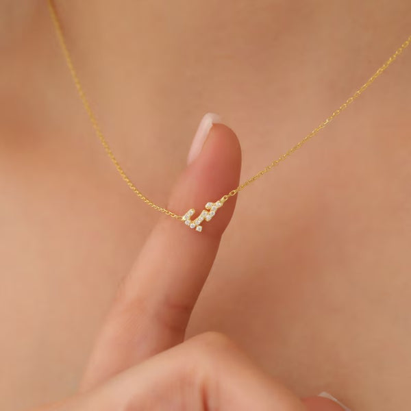 Minimal Arabic Diamond Necklace