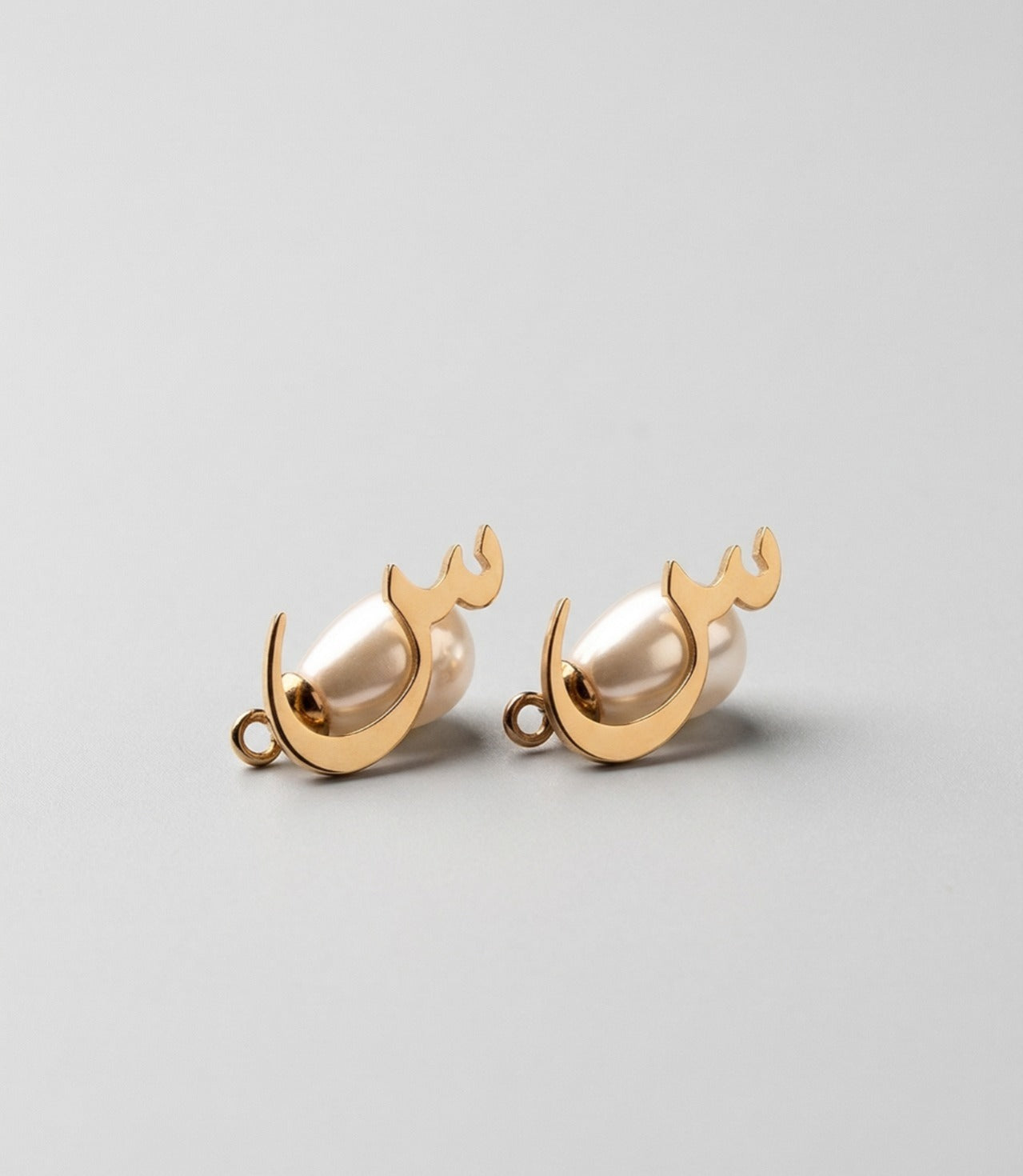 Calligraphed Initial Earrings