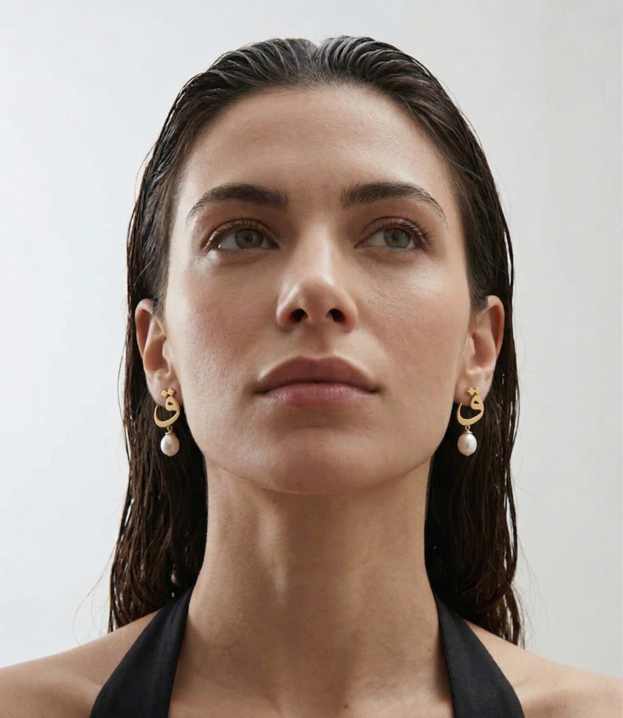 Calligraphed Initial Earrings