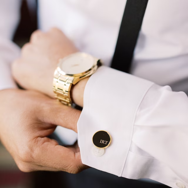 Black Matte Cufflinks - Grace