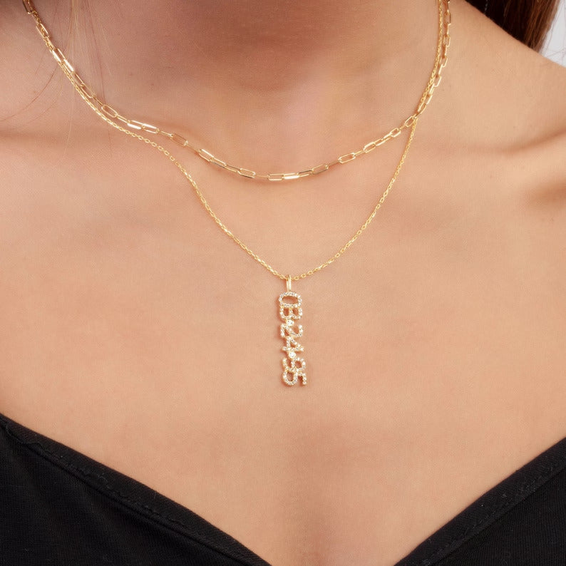 Diamond Date-Number/Name Necklace