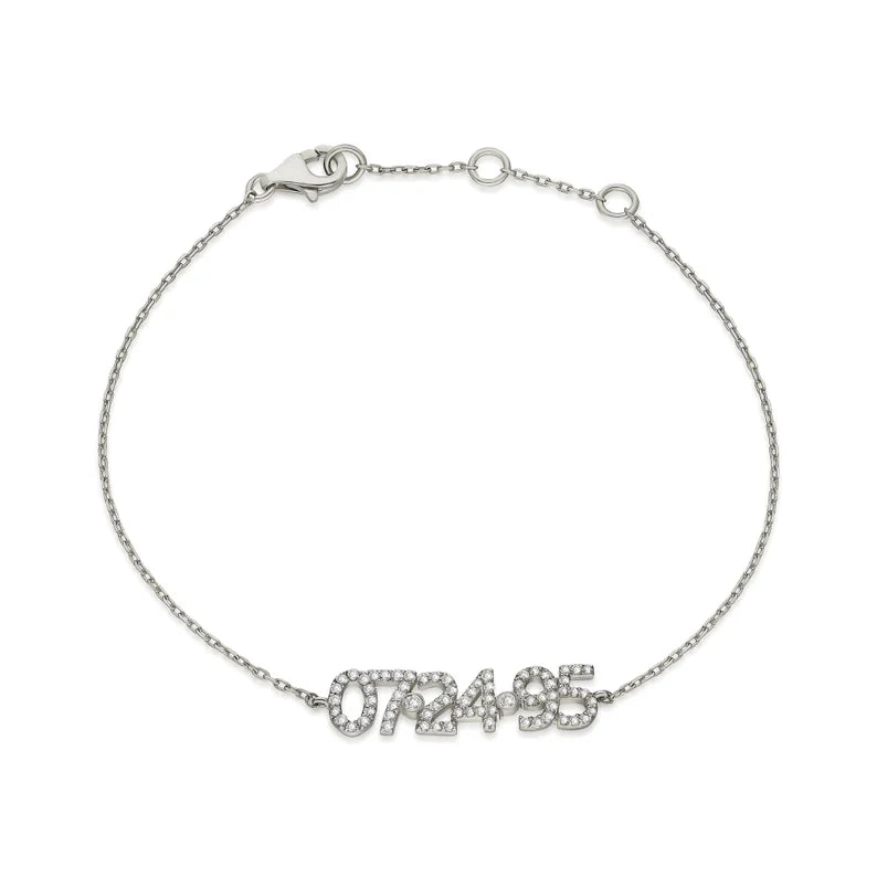 Diamond Date-Number/Name Bracelet - Grace