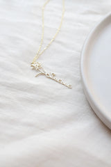 Birth Flower Name Necklace