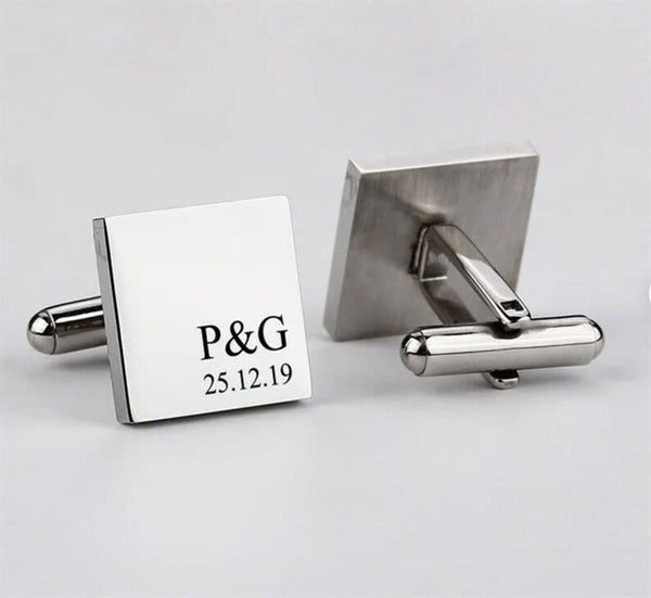 Solid Personalized Cufflinks - Grace