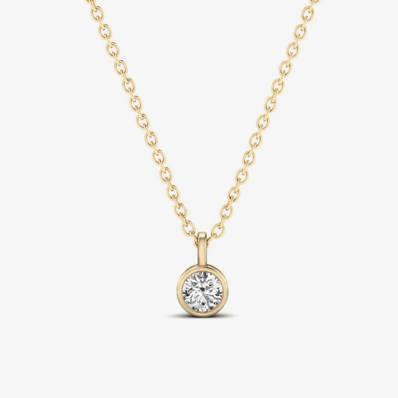 Diamond Solitaire Necklace - Grace