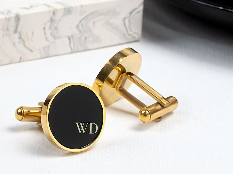 Black Matte Cufflinks - Grace