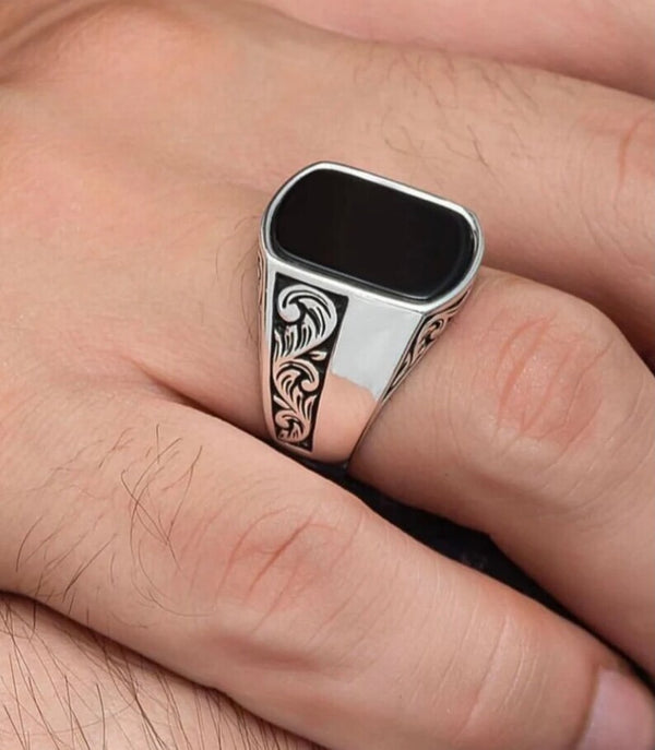 Luxury Italian 925 Silver Chaandi Ring - Gentlemen Ring - Micro
