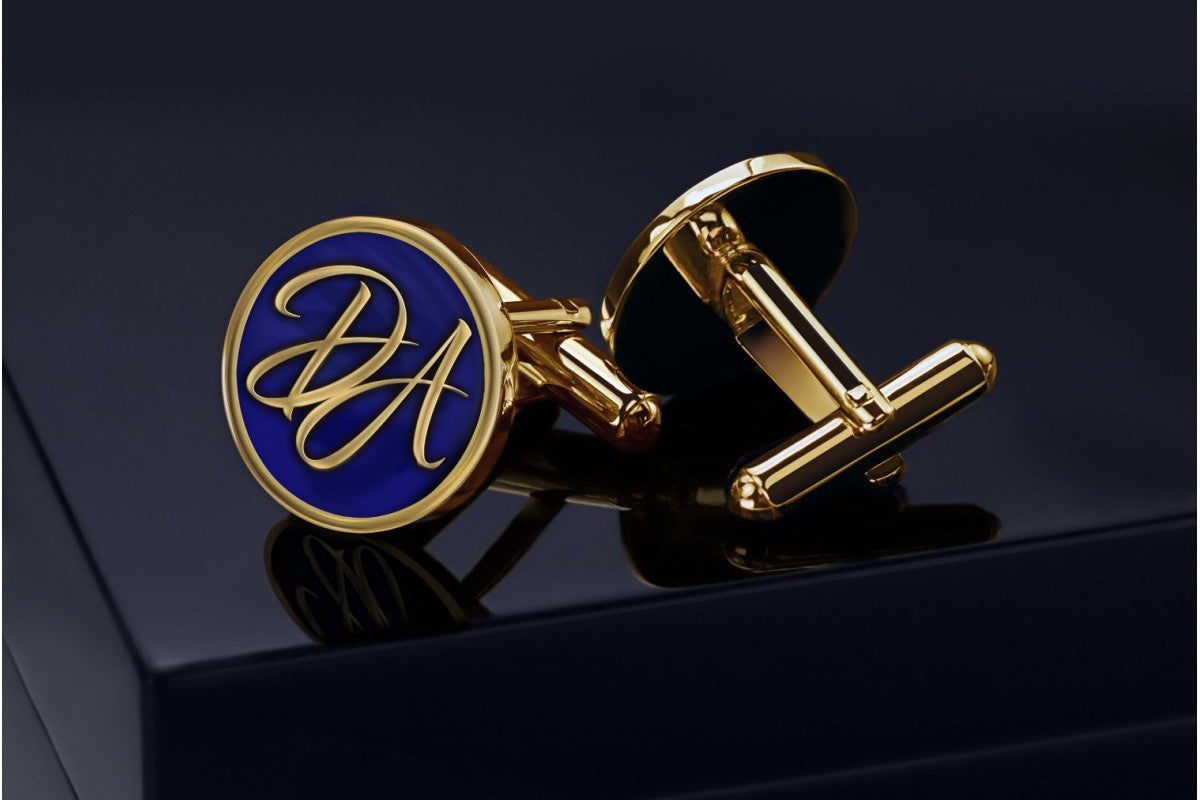 Luxury Personalized Cufflinks-Blue - Grace