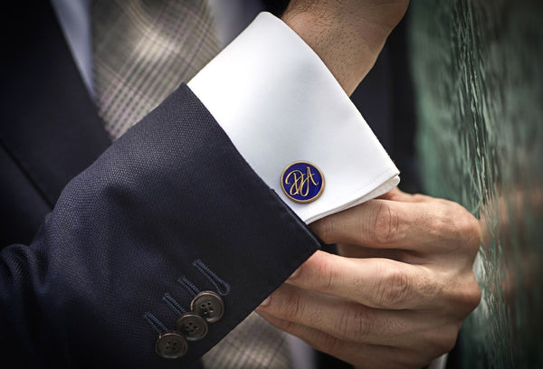 Luxury Personalized Cufflinks-Blue - Grace