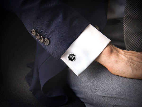 Luxury Personalized Cufflinks-Black - Grace