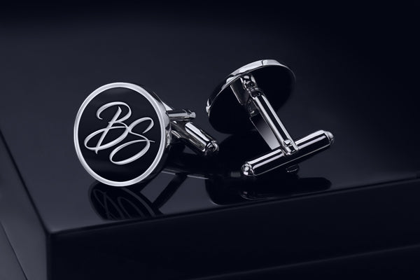 Luxury Personalized Cufflinks-Black - Grace