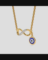 Evil eye infinity necklace