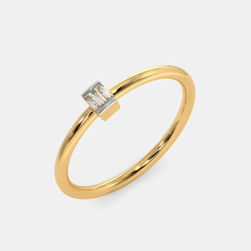 Single Baguette Diamond Ring – Native Poppy