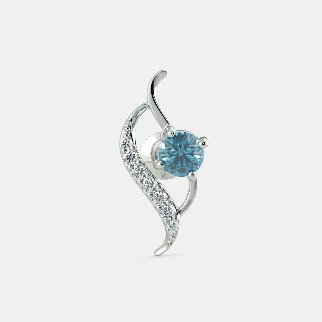 AQUAMARINE ZIRCON EARRINGS - 925 SILVER - Grace