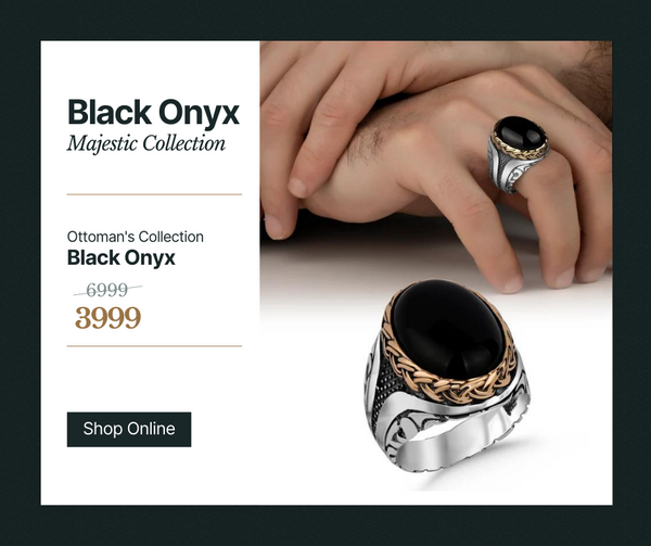BLACK ONYX TURKISH RING