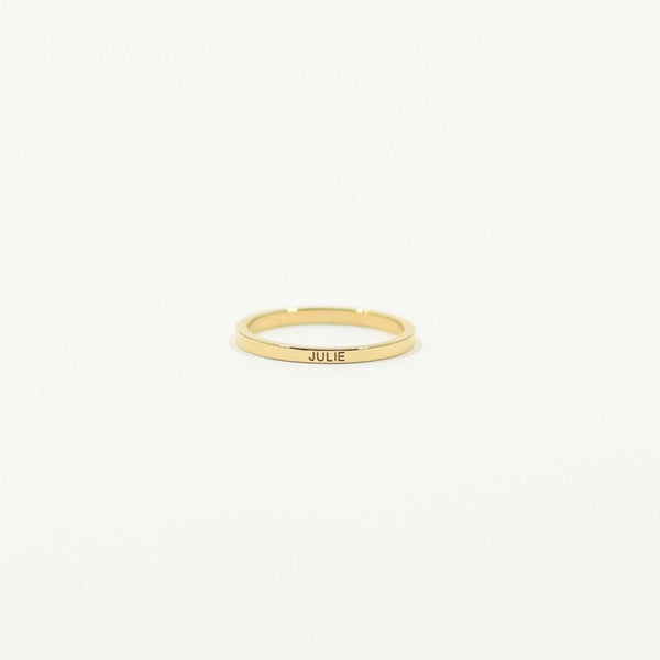 Engraved Stacking Band Ring - Grace