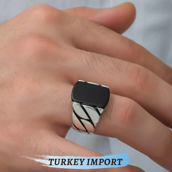 S925 Sterling Silver Black Natural Onyx Stone Ring Nepal | Ubuy