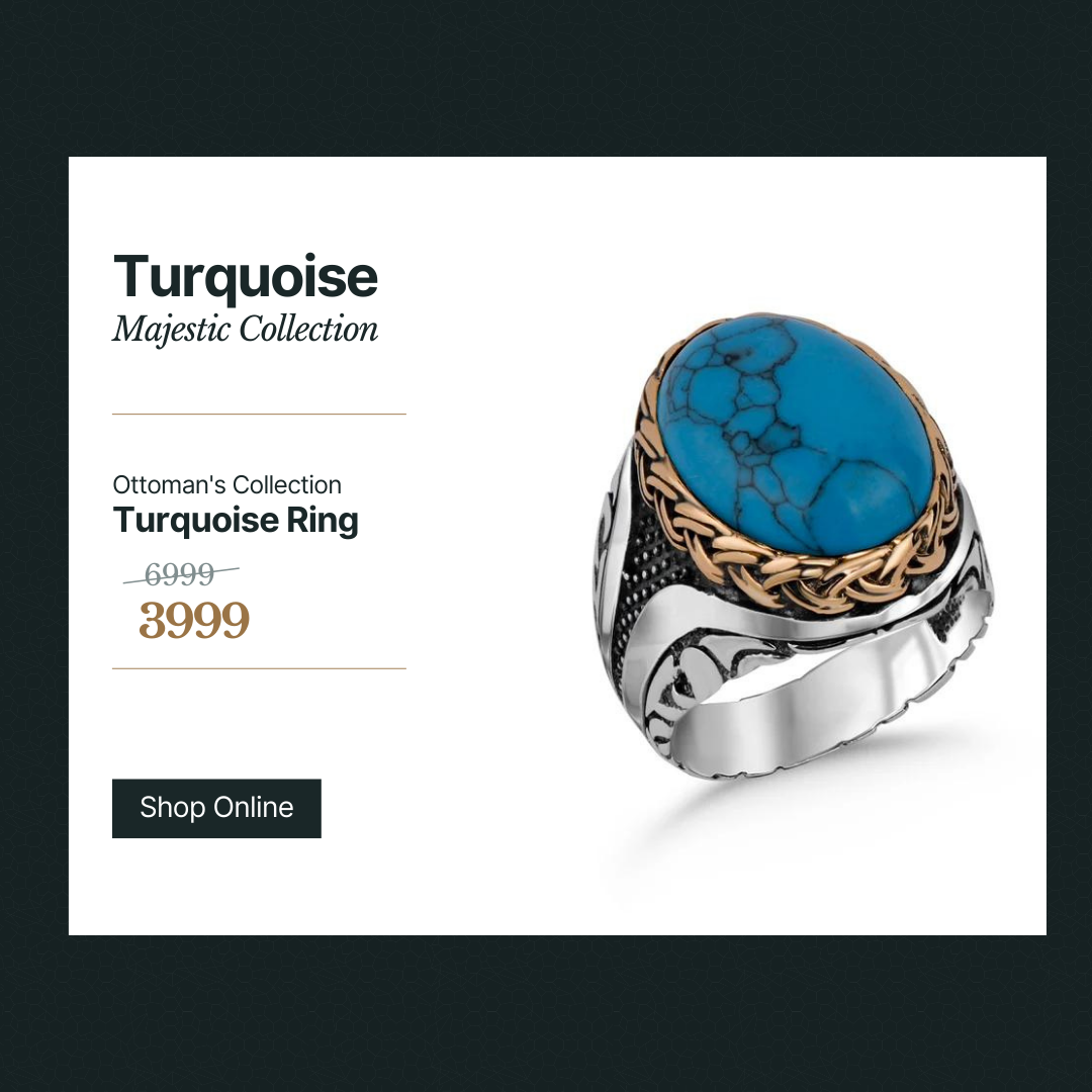 TURQUOISE TURKISH RING - Grace